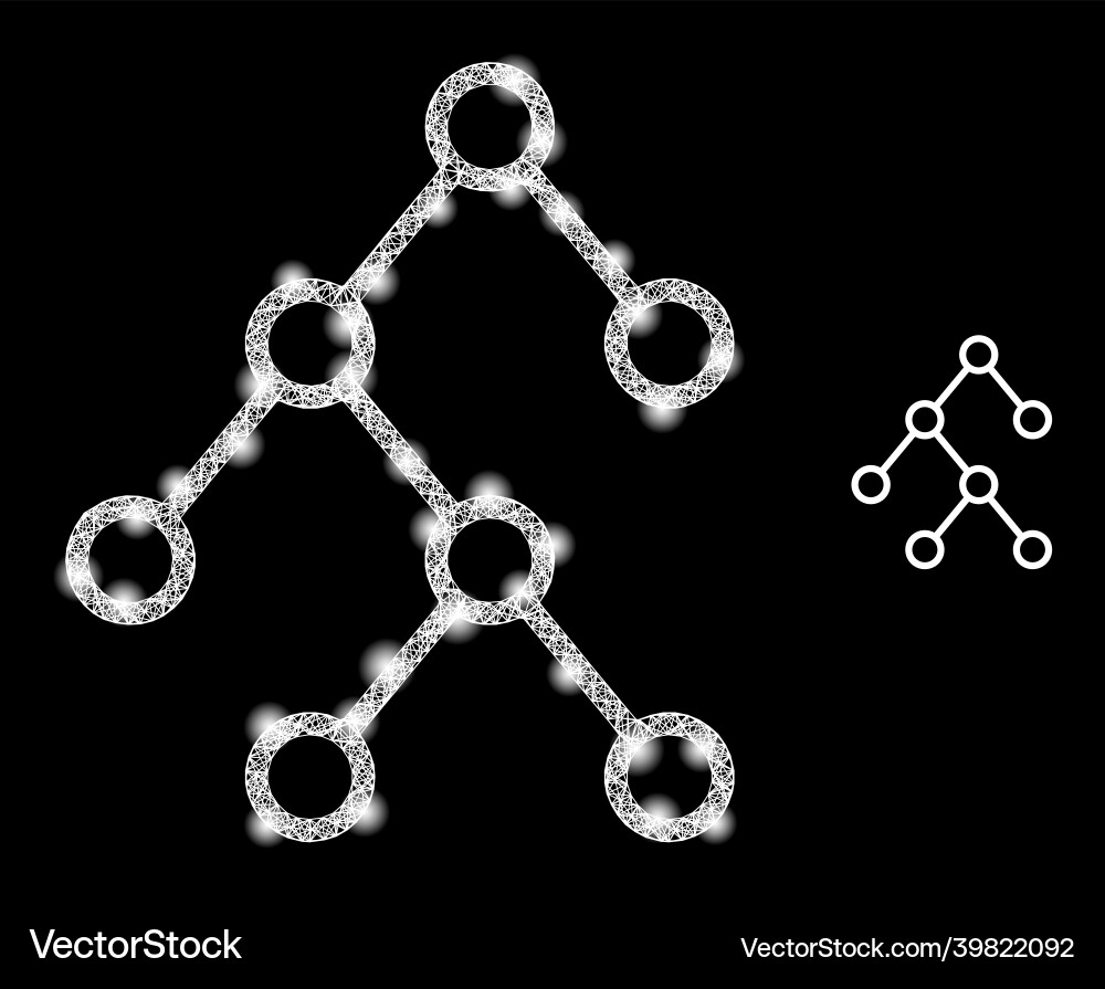 Polygonal 2d mesh binary chart links Polygonal 2d mesh binary chart links vector image