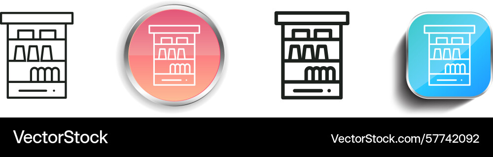 Products icon thin linear regular and button vector image