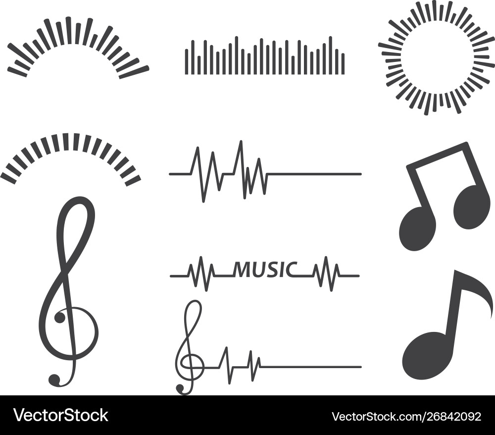 Pulse lineequaizer and sound effect vector image