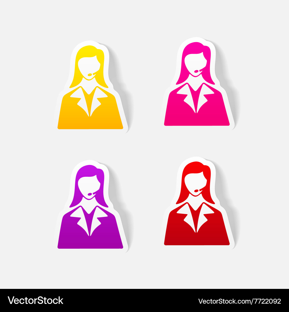 Realistic design element telephone operator Vector Image