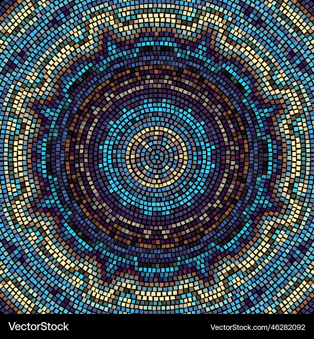 Seamless mosaic art pattern background vector image