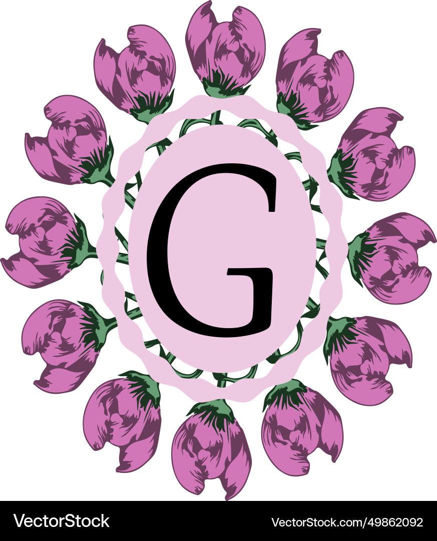 Stylized typography with capital letter g Stylized typography with capital letter g vector image