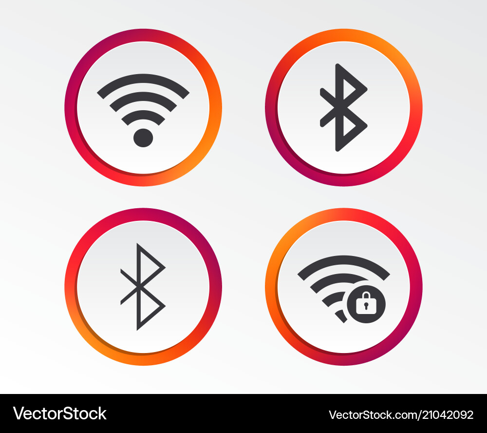 Wifi and bluetooth icon wireless mobile network Wifi and bluetooth icon wireless mobile network vector image