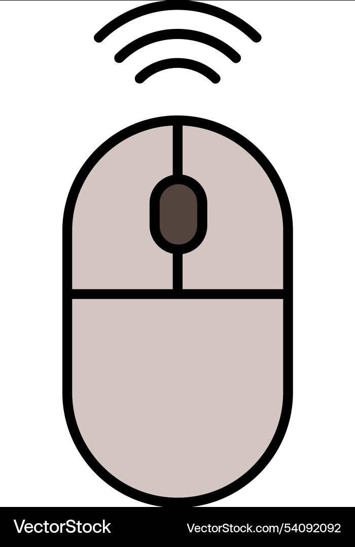 Wireless mouse line filled icon design Vector Image