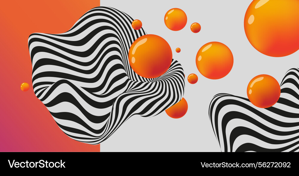 Y2k style abstract background design with strange Vector Image
