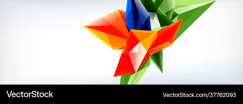 3d triangles and pyramids abstract Vector Image
