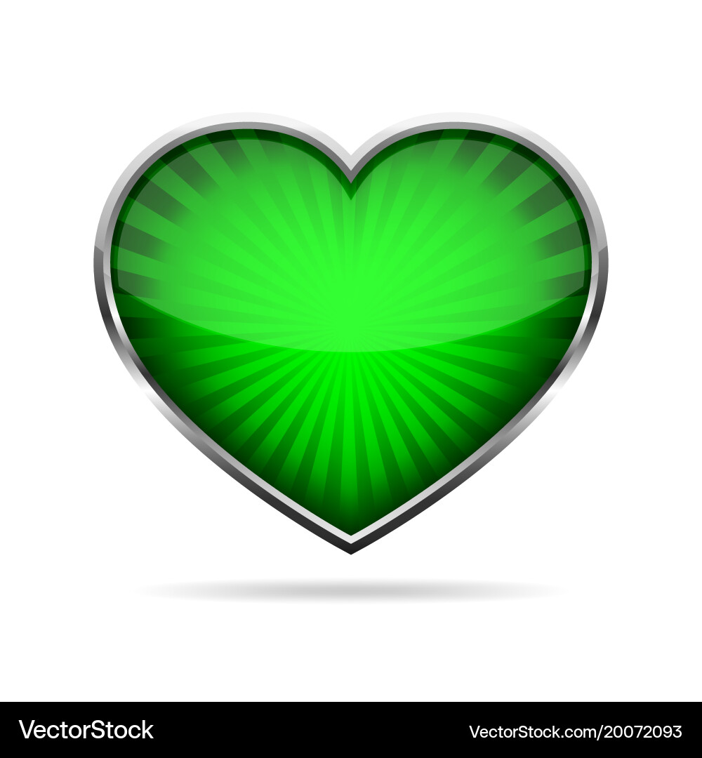 Abstract heart button Vector Image