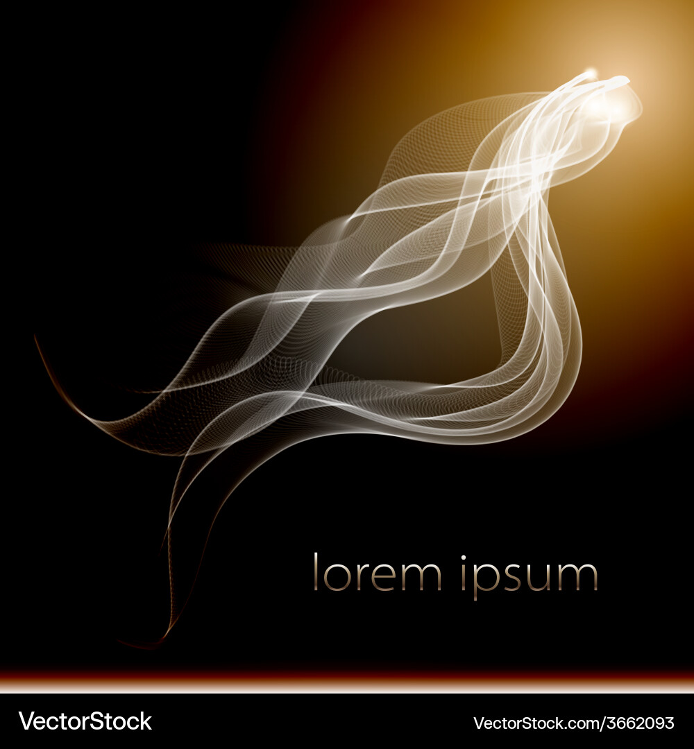Abstract smoke background isolated flow dynamic Vector Image
