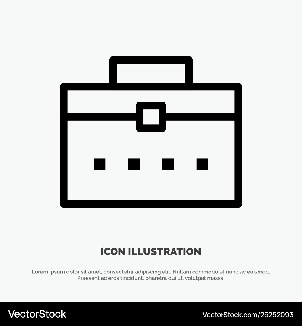 Bag worker user interface line icon Vector Image