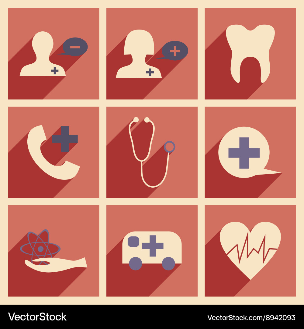 Flat with shadow concept and mobile application Vector Image