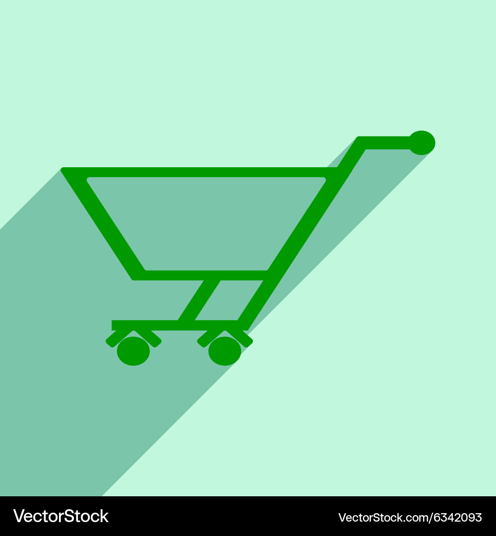 Flat with shadow icon and mobile application vector image