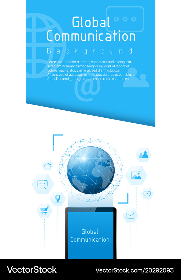 Global communication and connection concept vector image