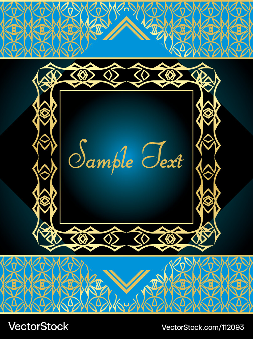 Intricate Gold Swirl Pattern Vector Image