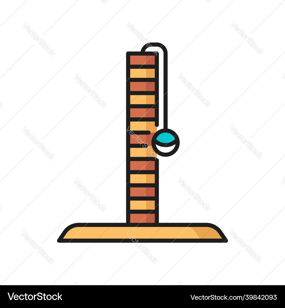 Kitten scratchers post with toy ball cats Kitten scratchers post with toy ball cats vector image
