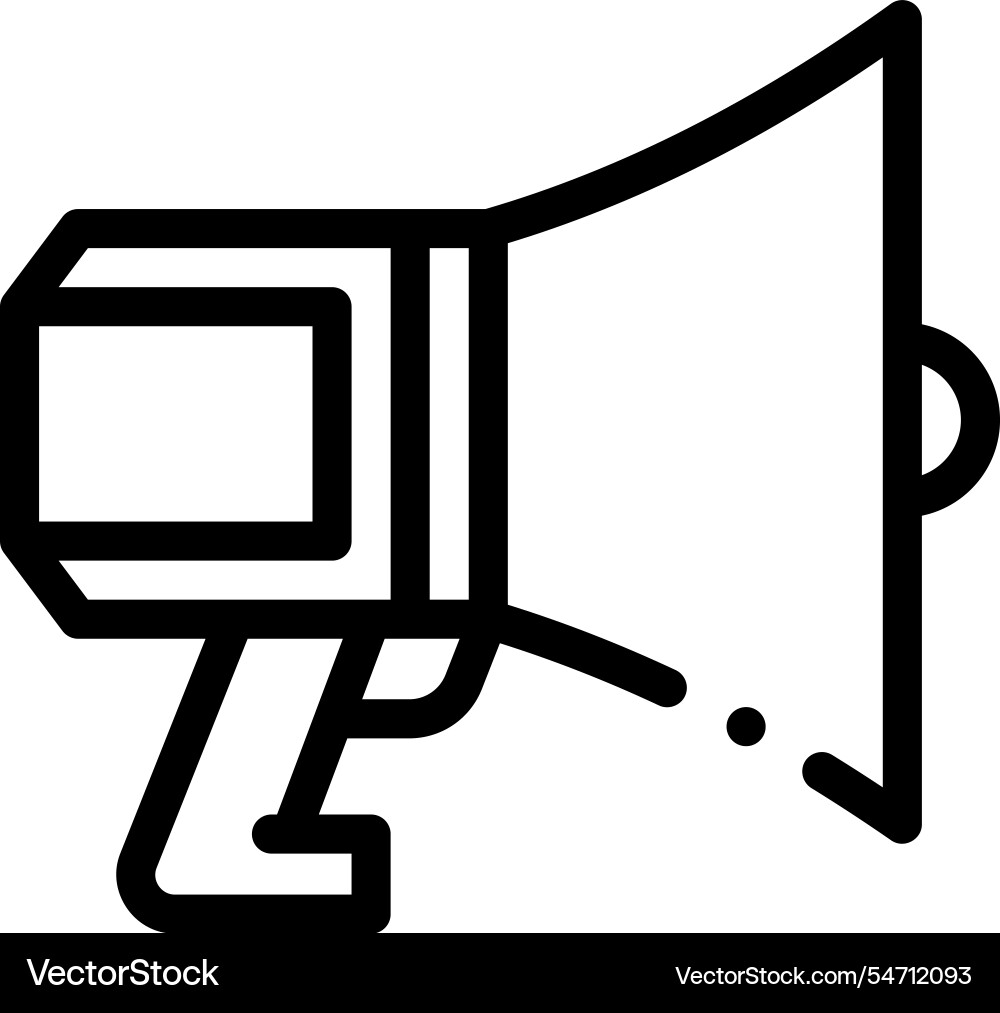Megaphone icon thin linear style design isolated Megaphone icon thin linear style design isolated vector image