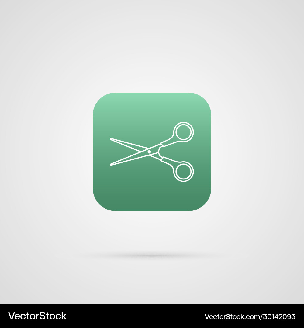 Scissors icon cut concept with open Vector Image