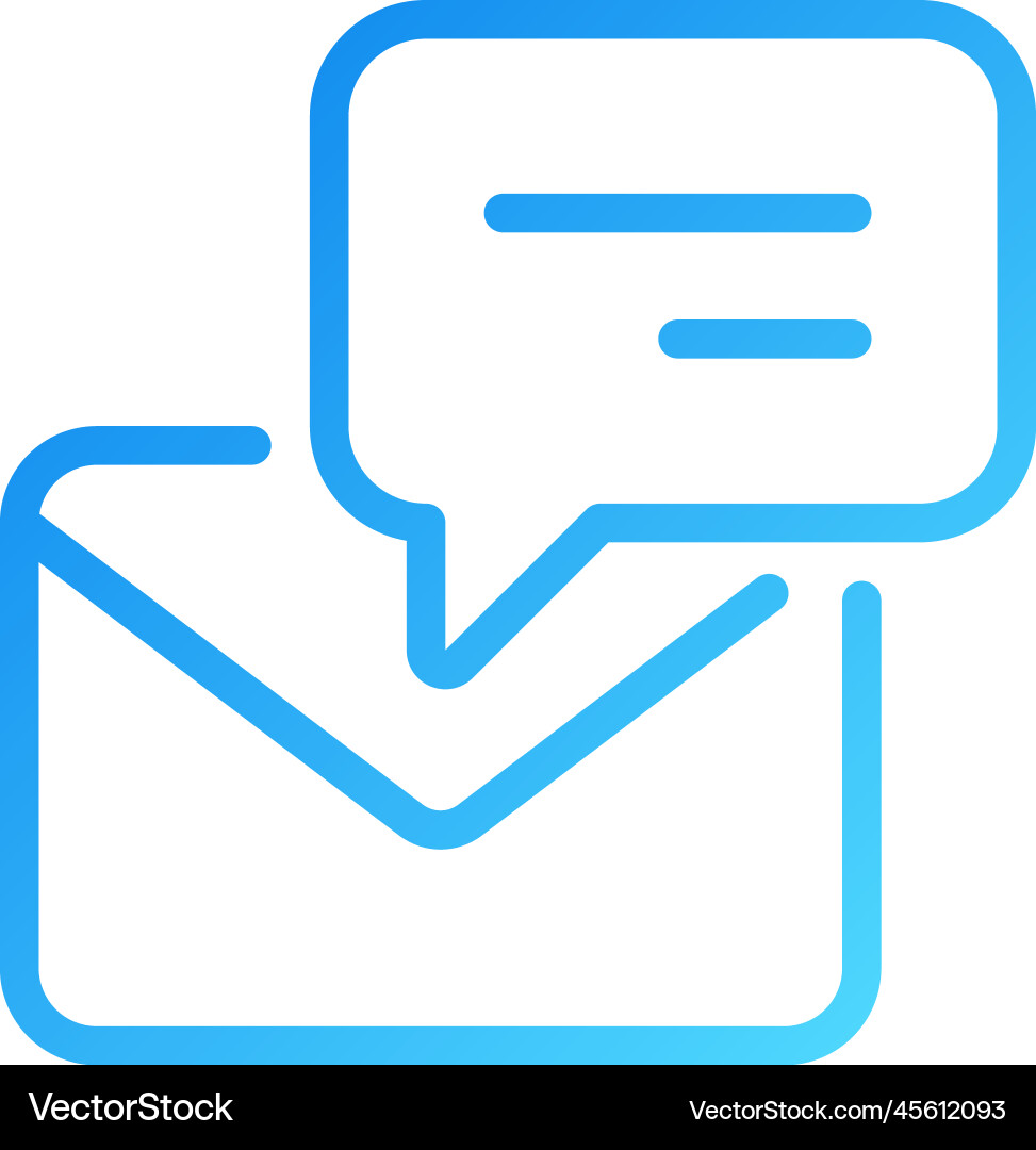 Speech bubble with envelope pixel perfect Speech bubble with envelope pixel perfect Vector Image