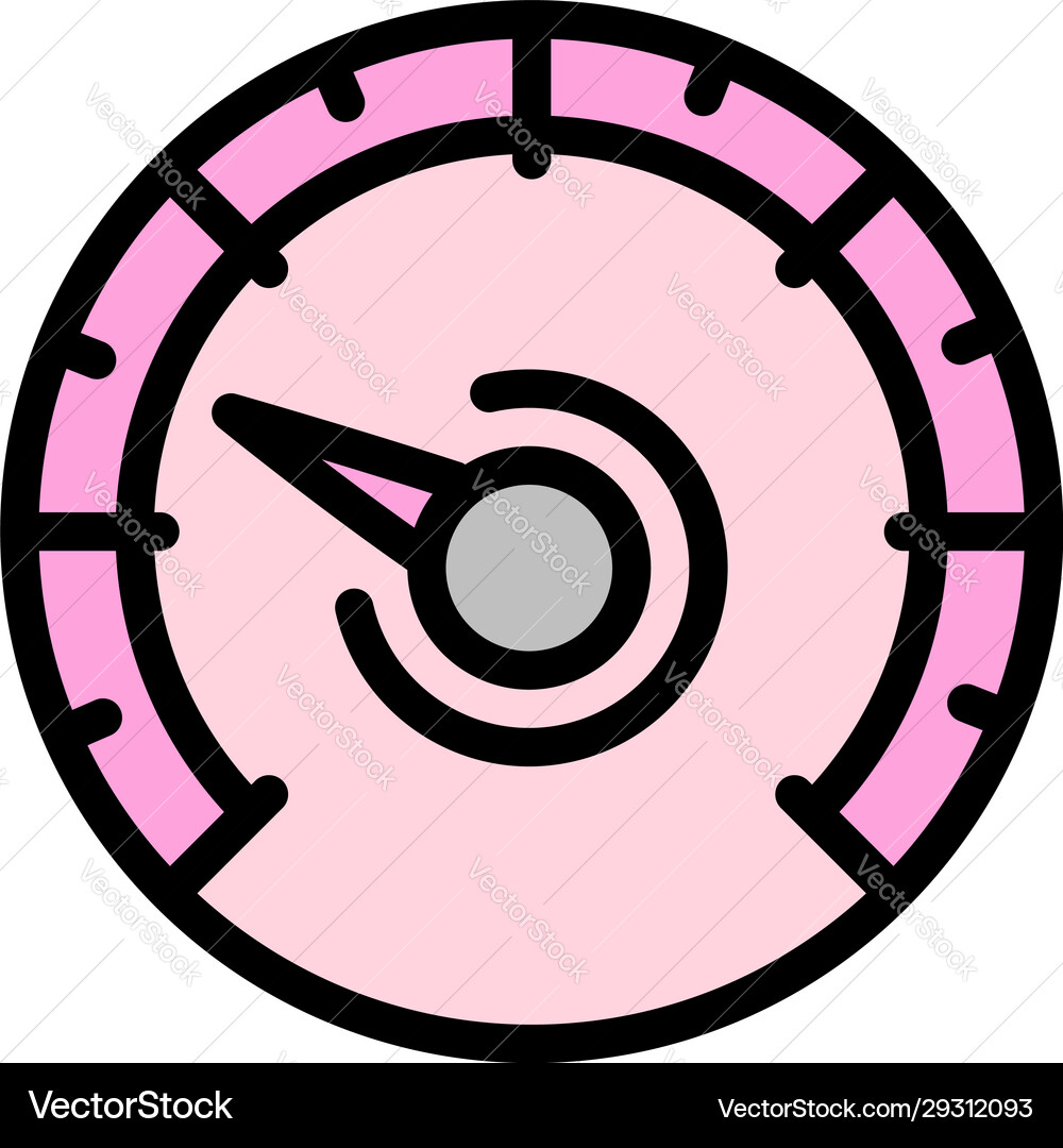 Speedometer indicator icon outline style Speedometer indicator icon outline style vector image