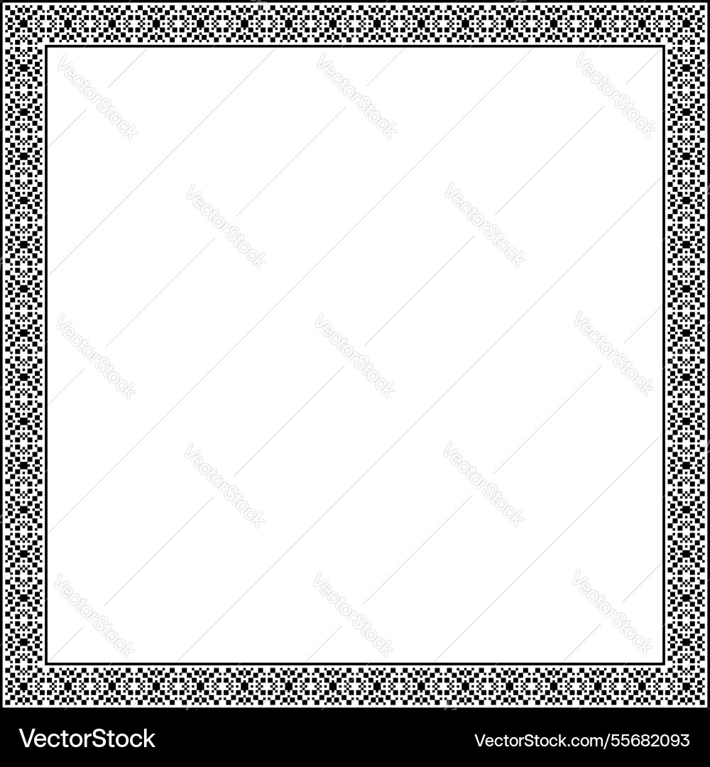 Square border frame seamless pixel pattern Vector Image