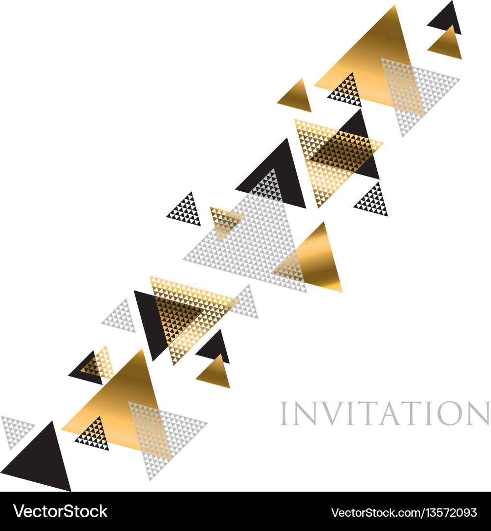 Triangle geometry abstract for header invitation vector image