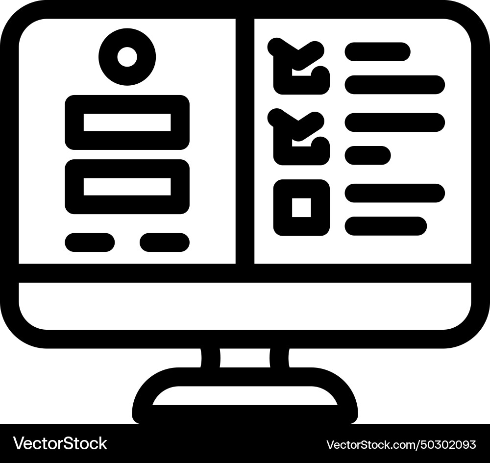 Usability testing ux ui design line icon Usability testing ux ui design line icon vector image