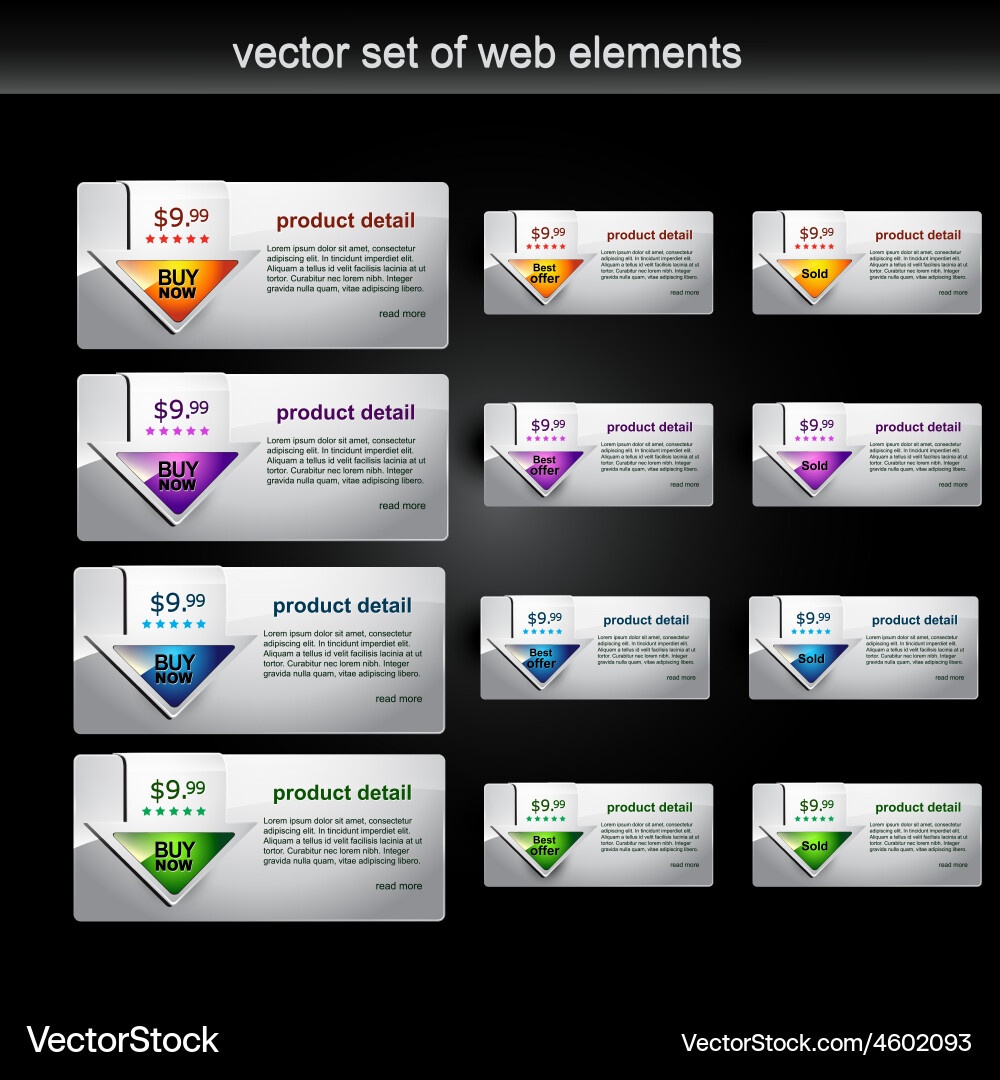 Web element vector image