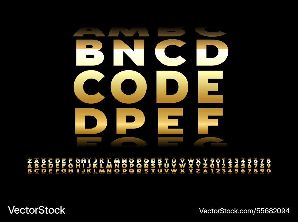 Code slot machine style font alphabet letters vector image