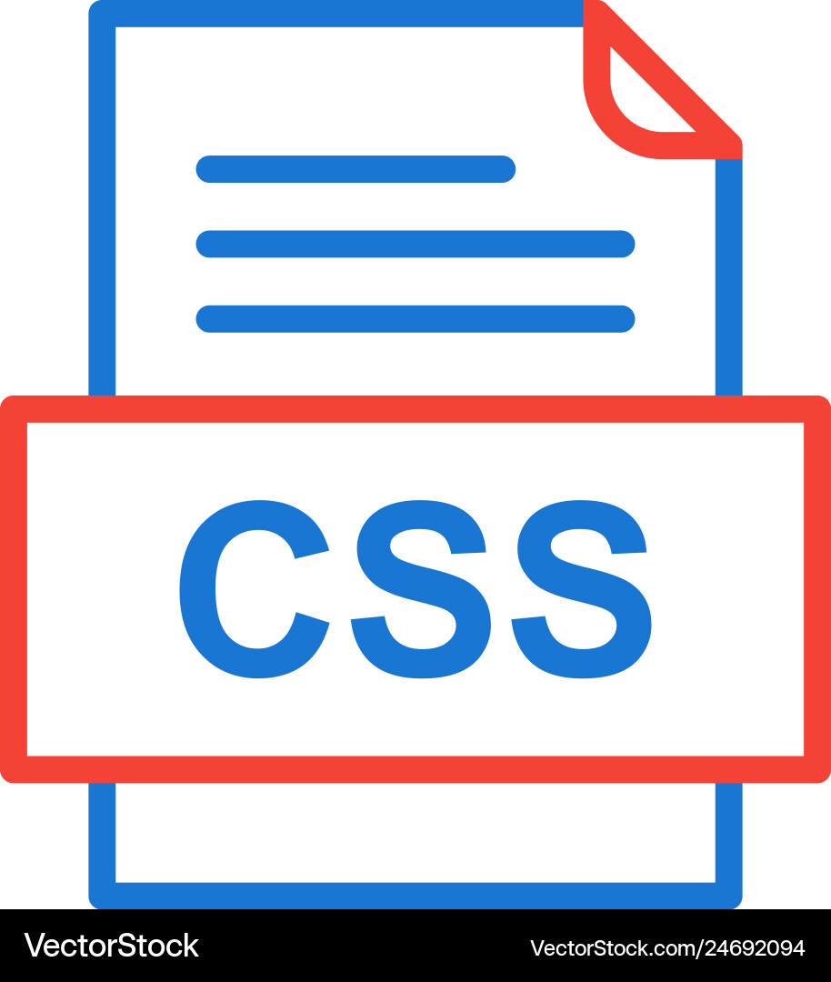 Css file document icon vector image