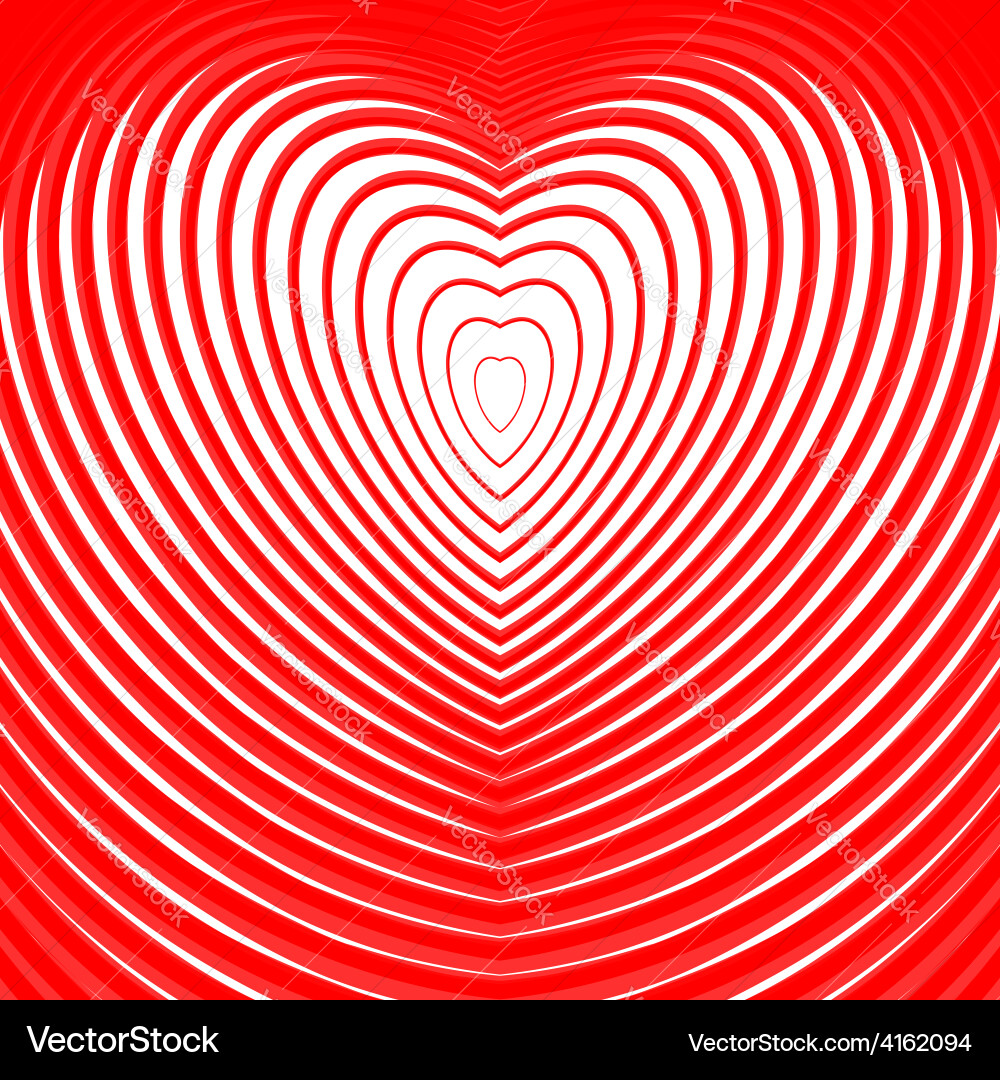 Design heart twisting movement background vector image