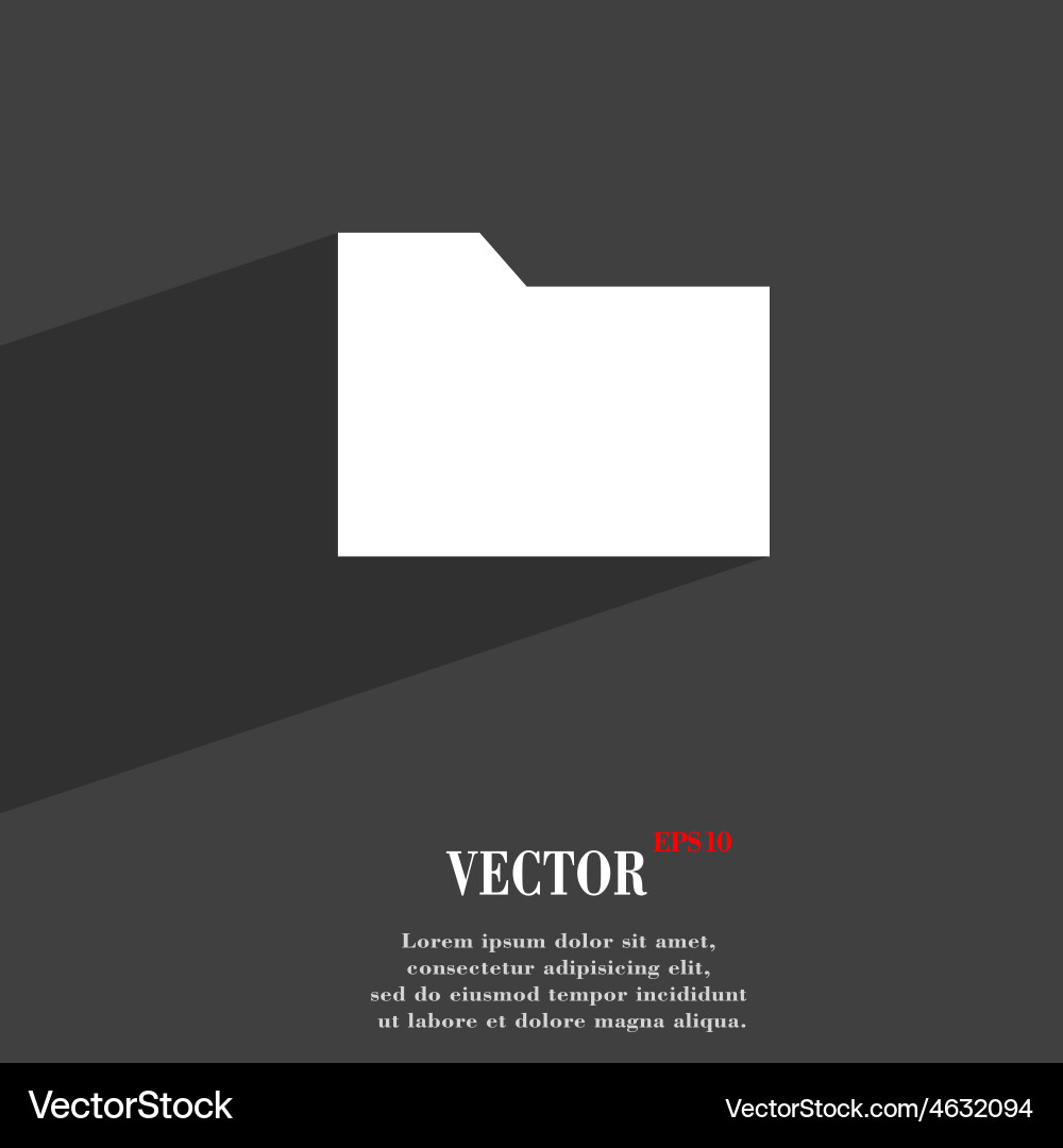 Document folder icon symbol flat modern web design Vector Image