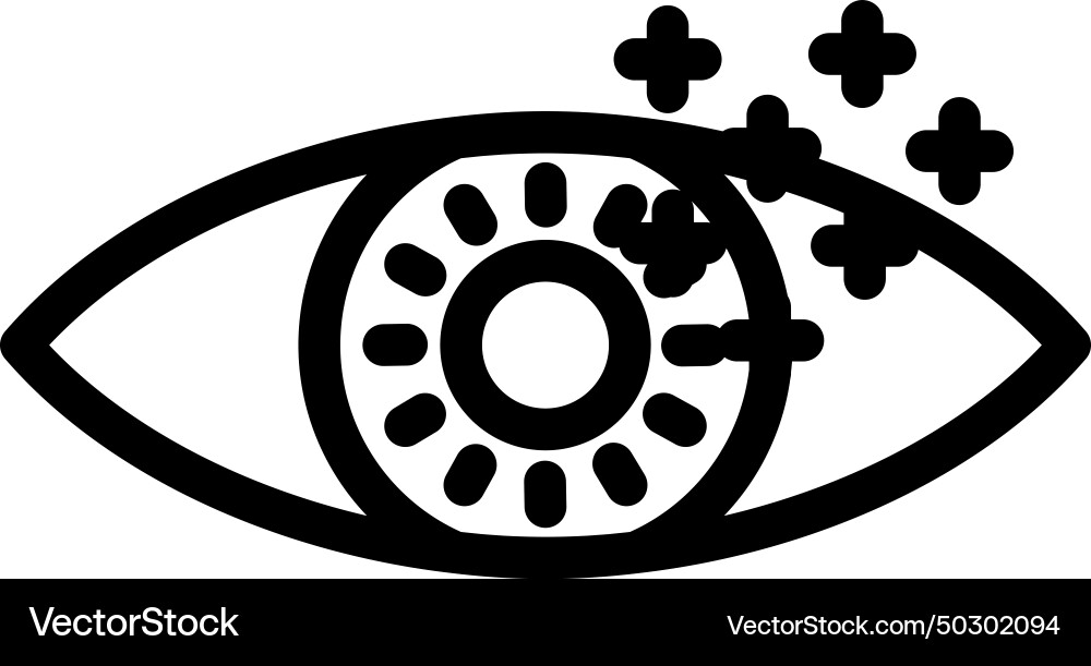Eye tracking ux ui design line icon Eye tracking ux ui design line icon vector image