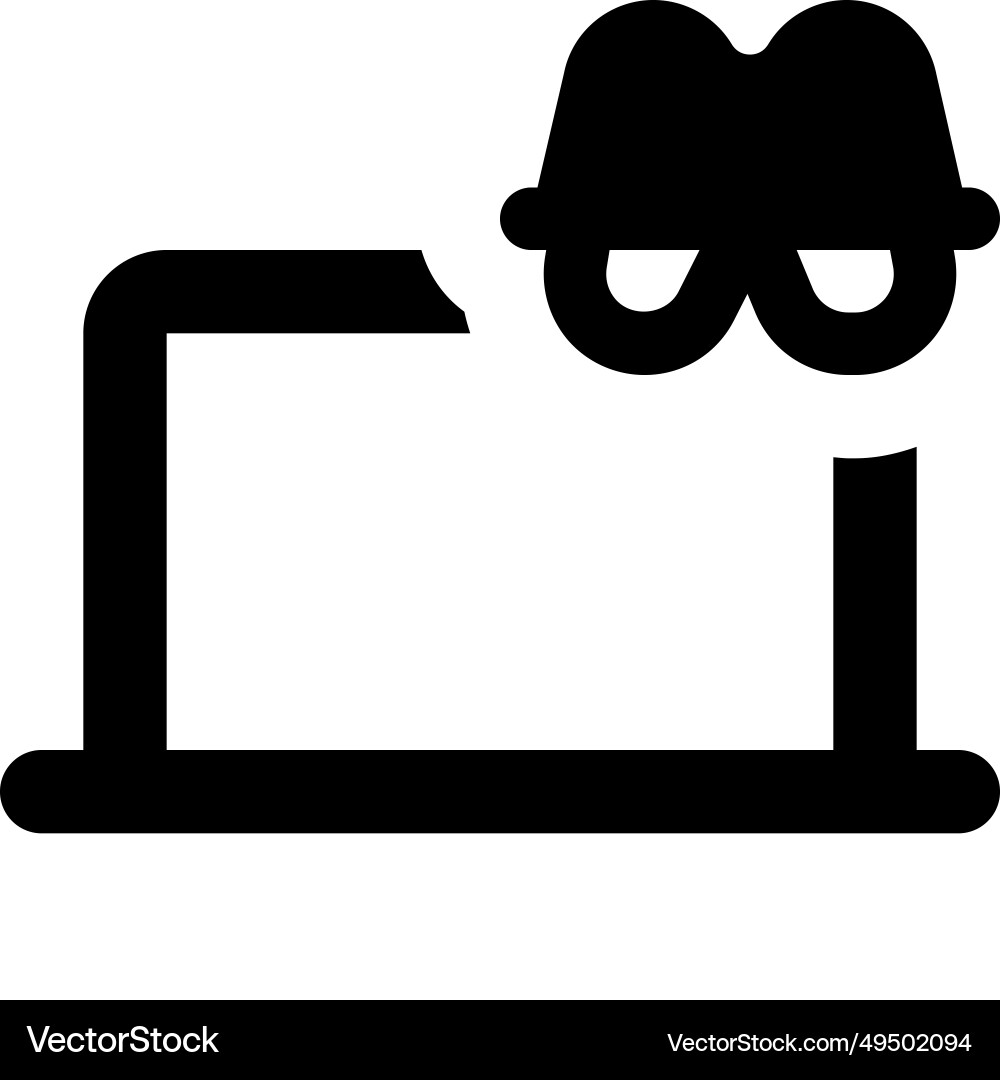 Hacker tapping into laptop for personal data vector image