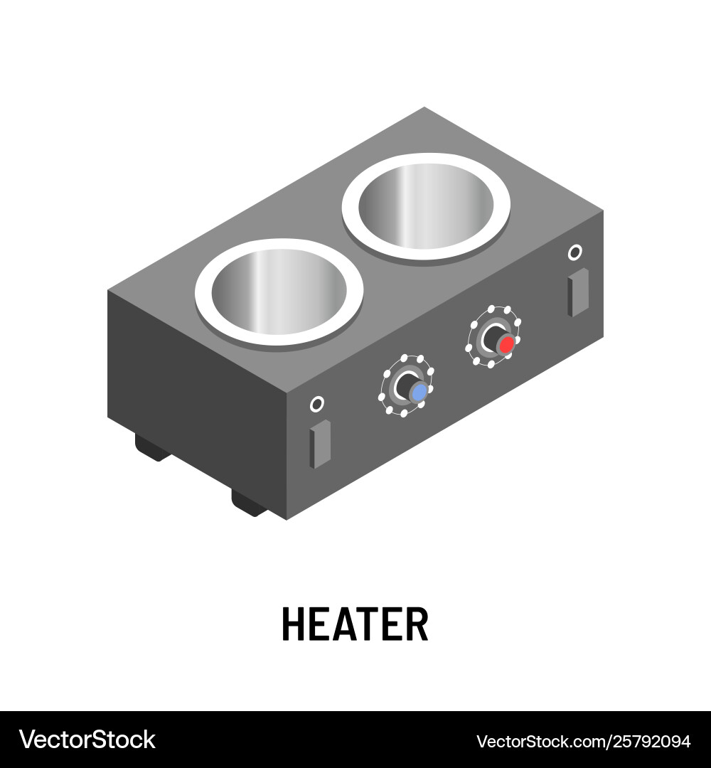Heater isolated object heating device Vector Image