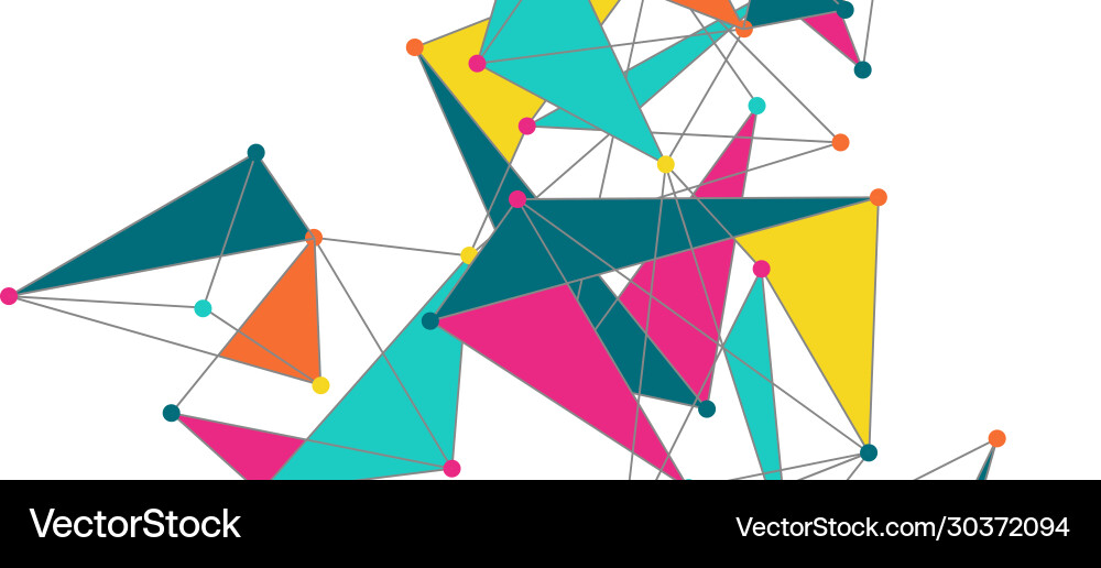 Line points connections triangular technology Line points connections triangular technology vector image