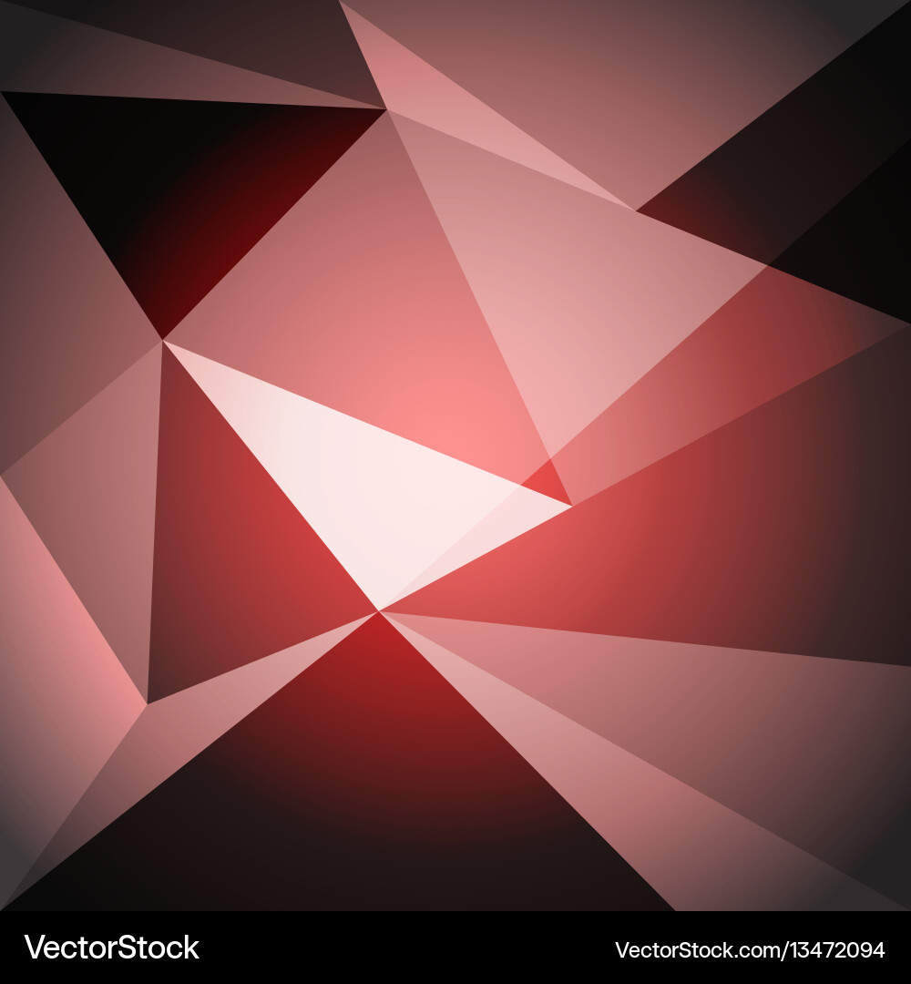 Low poly design element on red gradient background Low poly design element on red gradient background vector image