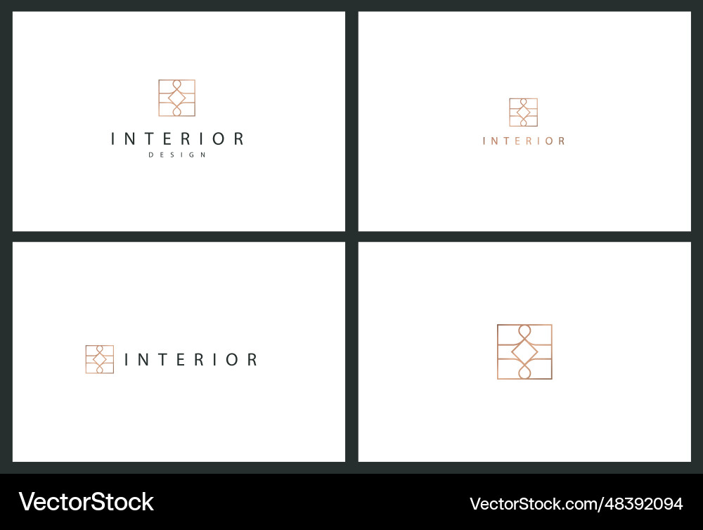 Minimalistic line logo design set template Vector Image