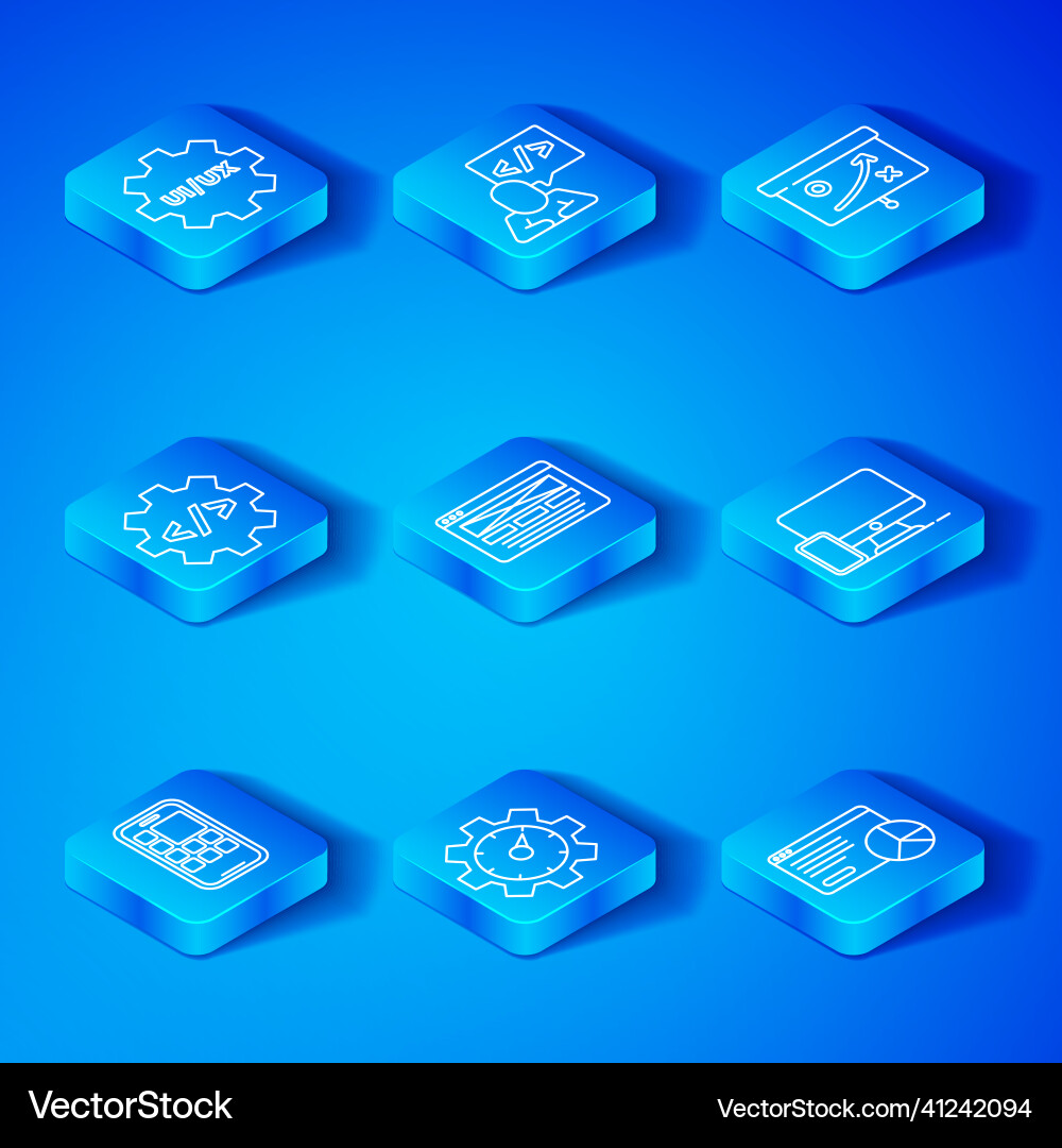 Mobile Apps ui oder ux design webseite einstellen Mobile Apps ui oder ux design webseite einstellen vektorbild
