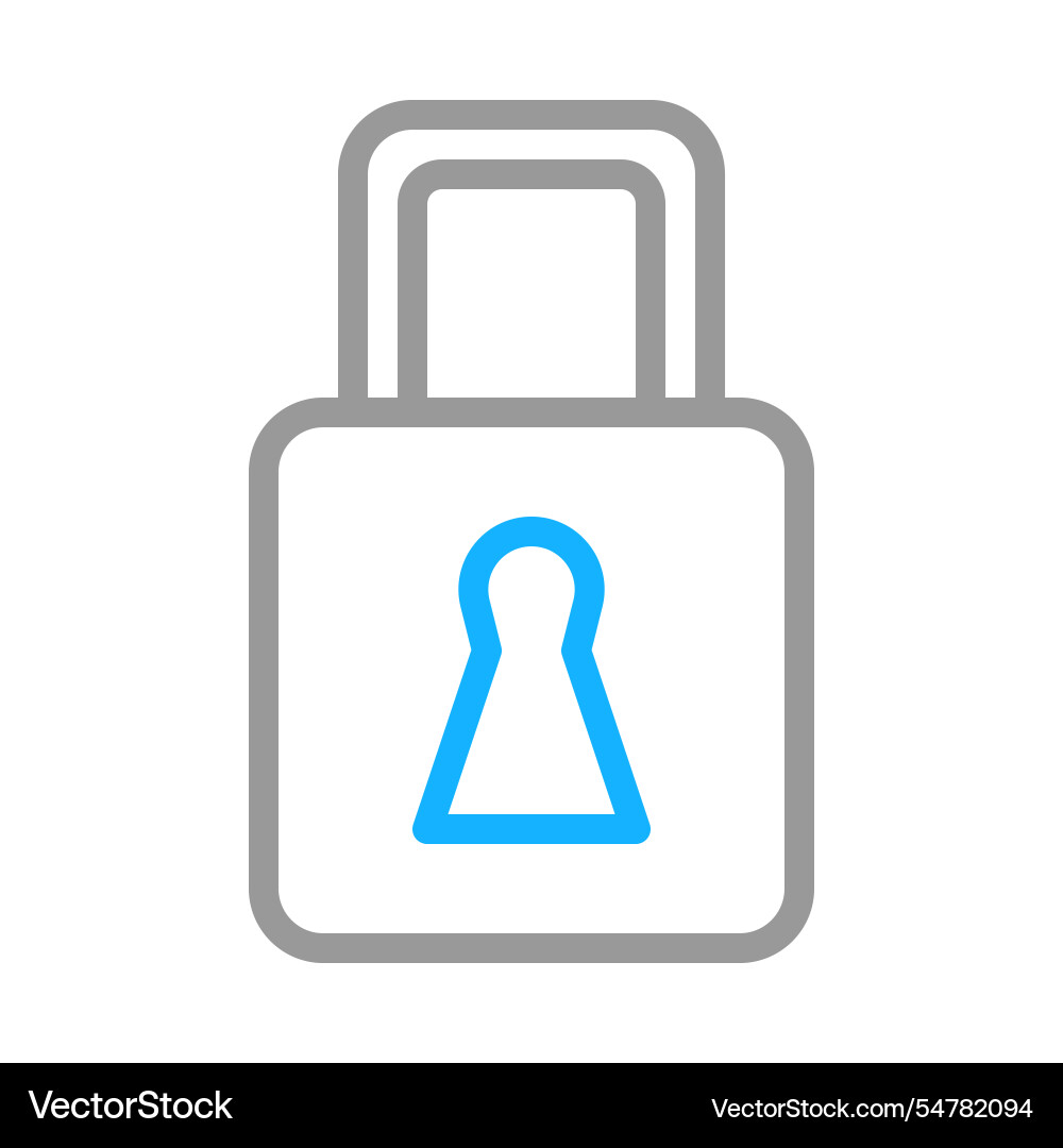 Padlock icon with keyhole concept of security Vector Image