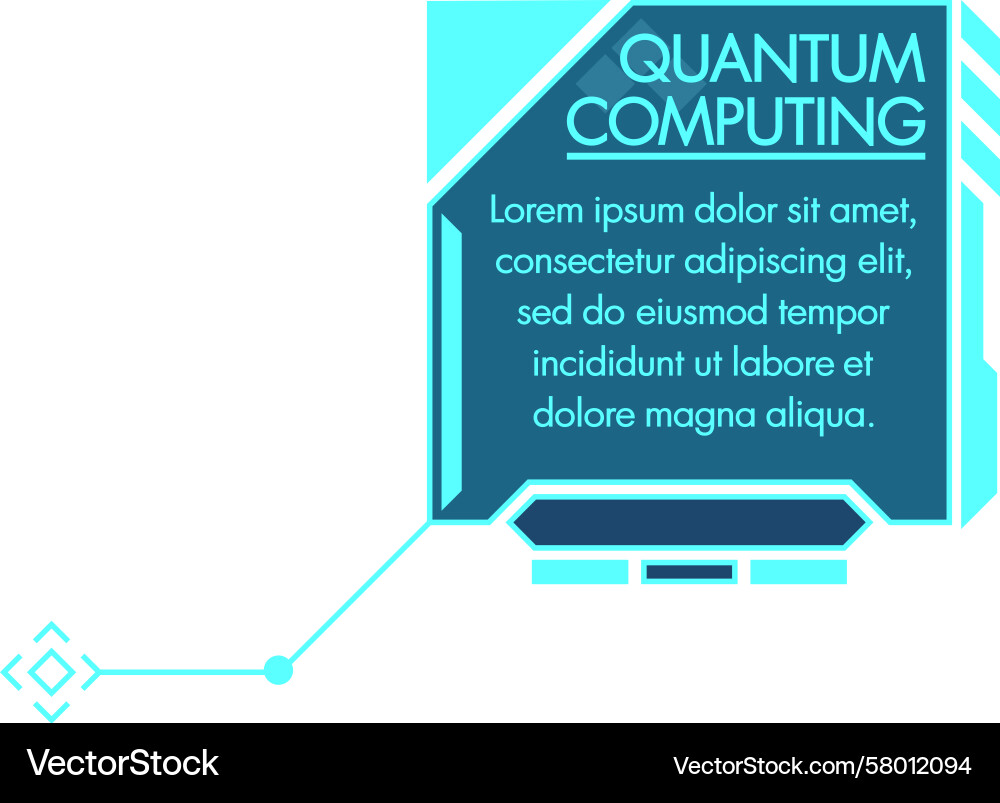Quantum Computing Technical Notes Vector Image