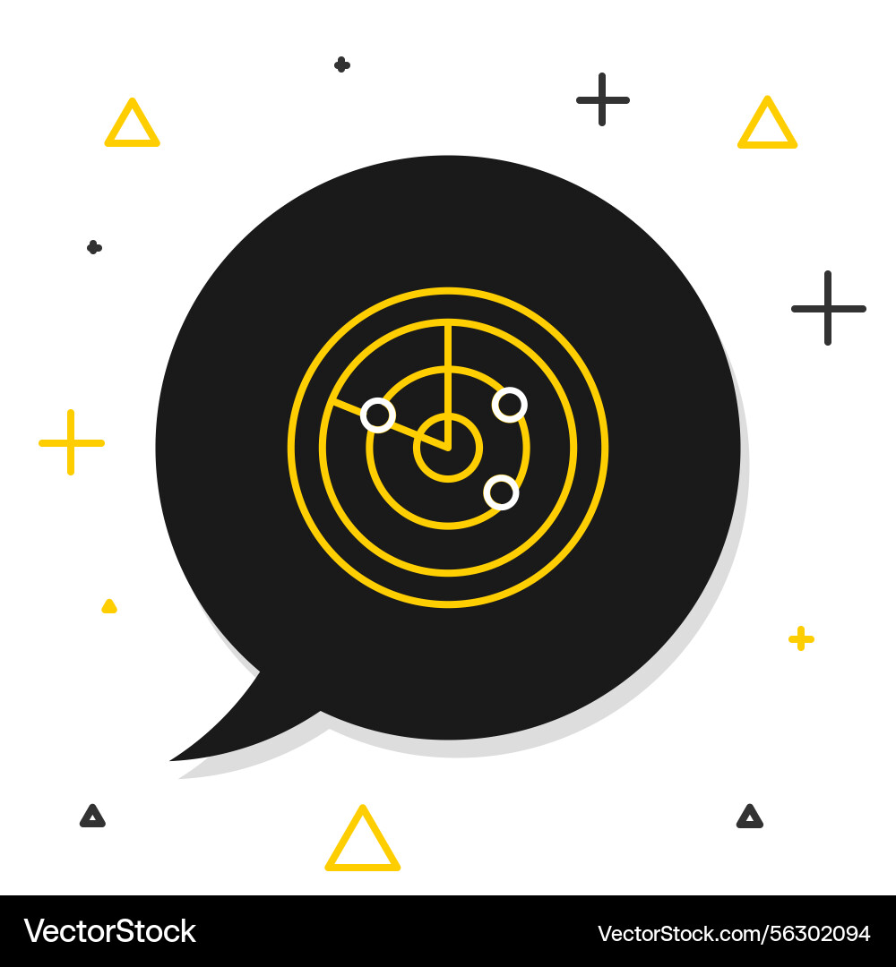 Radar Scan Monitor with Targets Vector Image
