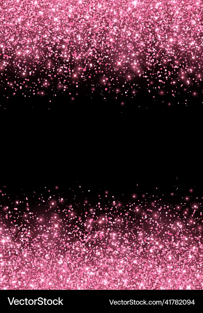 Sparkling pink glitter on black background Sparkling pink glitter on black background vector image
