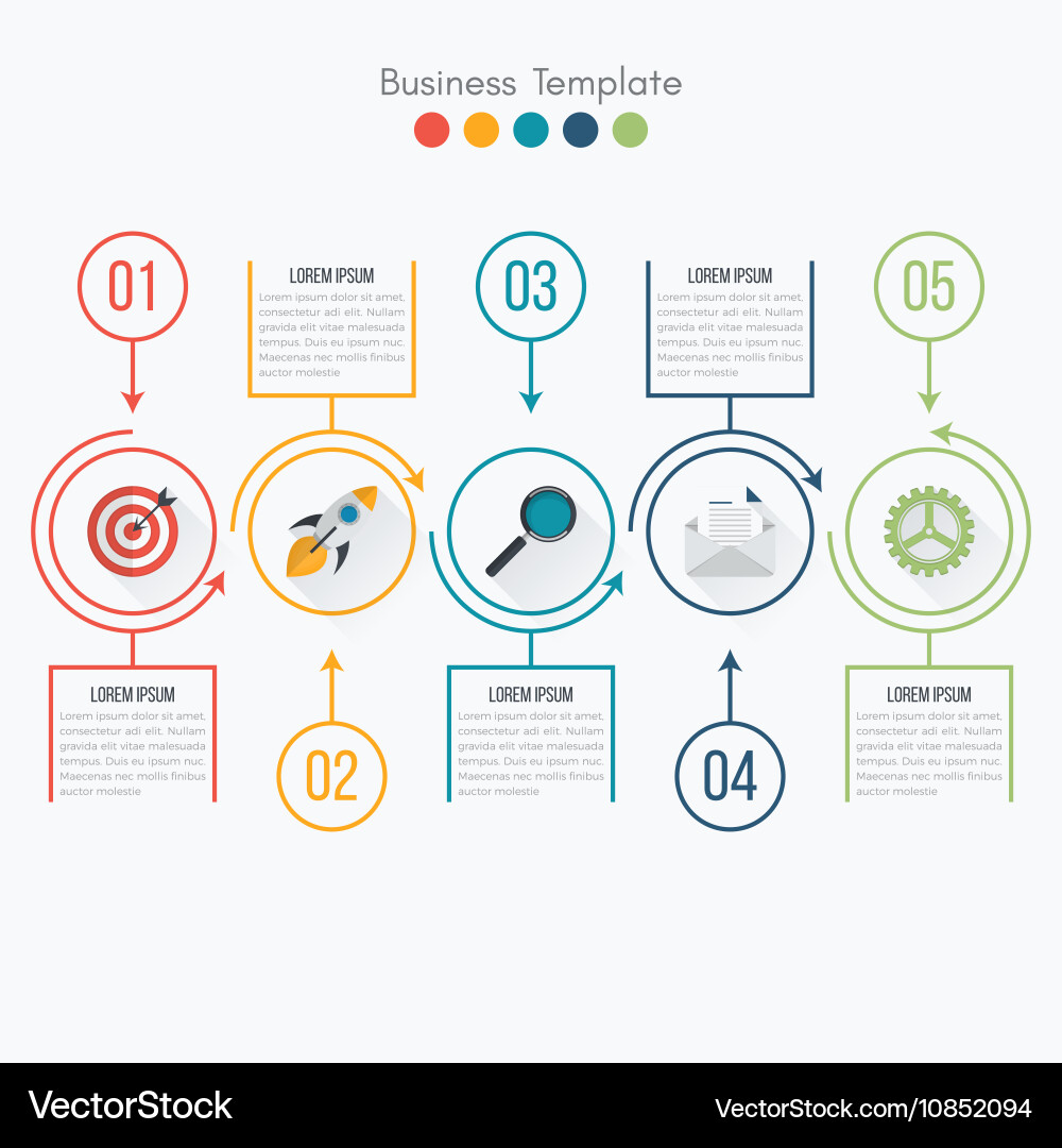 Thin line infographic element vector image