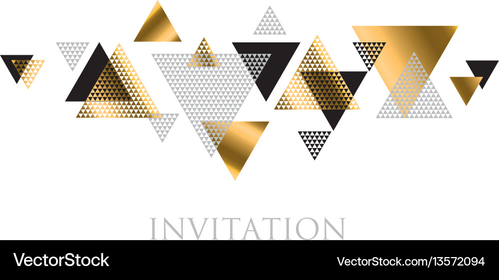 Triangle geometry abstract for header invitation vector image