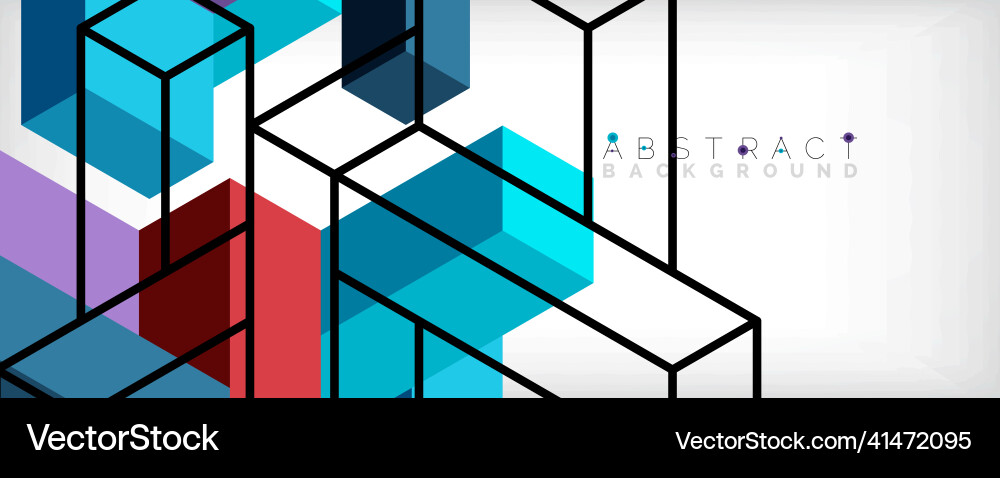 Abstract background 3d cubes cubic elements Abstract background 3d cubes cubic elements vector image