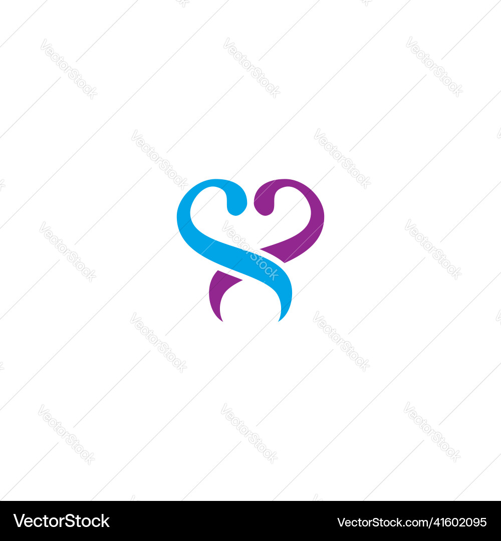 Abstract curve curl colored logo vector image