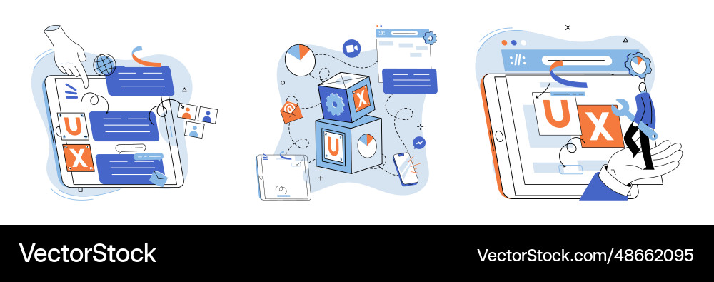 Application testing metaphor app test Application testing metaphor app test vector image