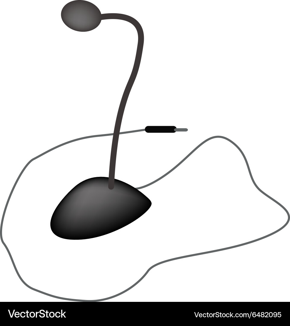 Black microphone for computers on white background Vector Image
