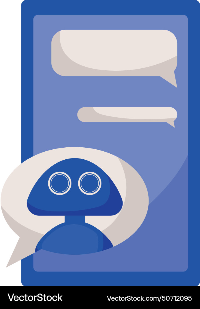 Chatbot user smartphone Vector Image