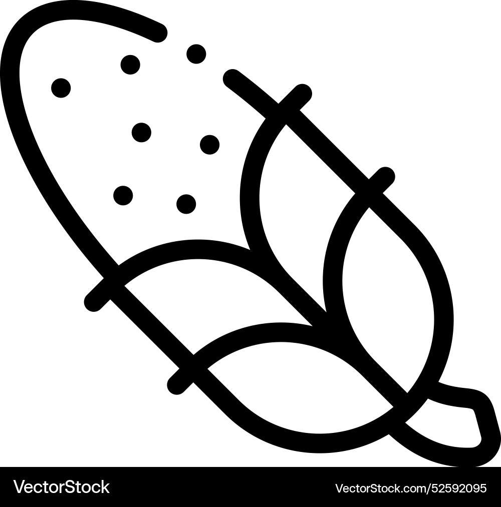 Cob icon thin linear style design isolated Cob icon thin linear style design isolated vector image