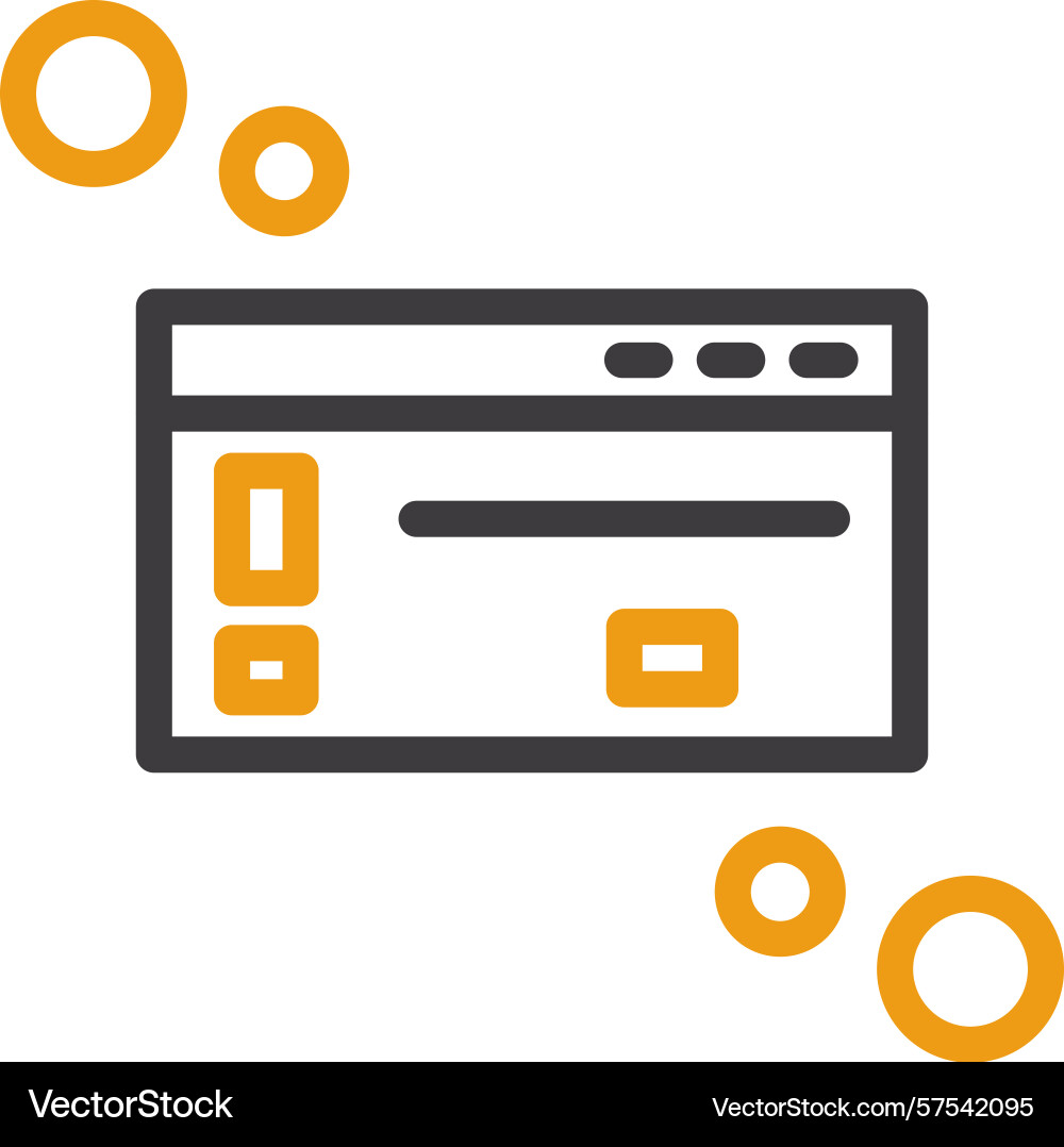 Dialog box warning two color icon Vector Image